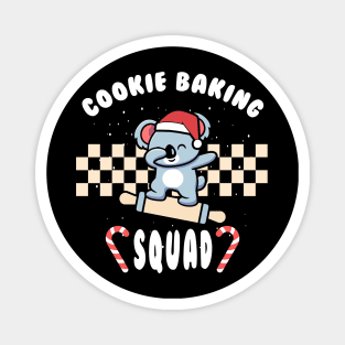 Cookie Baking Crew Koala Christmas Cookie Baking Team Magnet